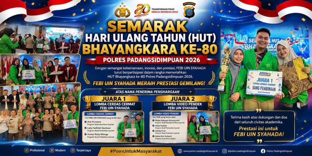 Mahasiswa FEBI Borong Prestasi pada Semarak HUT Bhayangkara ke-80 Polres Padangsidimpuan