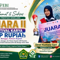 Mahasiswi FEBI Raih Juara II Festival Karya Duta Muda CBP Rupiah Bank Indonesia Sibolga 2026