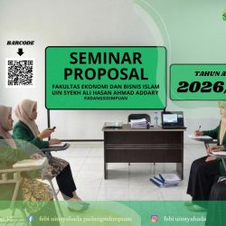 FEBI UIN SYAHADA Imbau Mahasiswa Pascaseminar Proposal Segera Melakukan Pengisian Data Melalui Barcode yang Disediakan