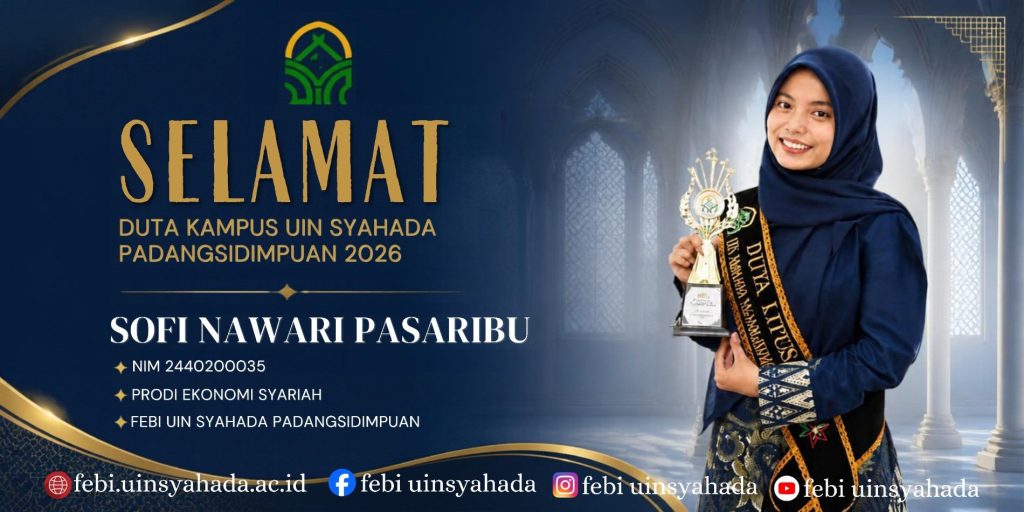 Mahasiswa Ekonomi Syariah FEBI Raih Duta Literasi pada Pemilihan Duta Kampus UIN Syahada 2026